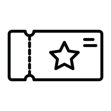 Bilet simgesi moda satır biçimi.