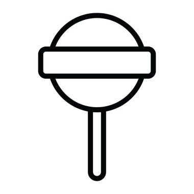 Lolipop simgesi, şekerleme öğesinin vektör tasarımı 