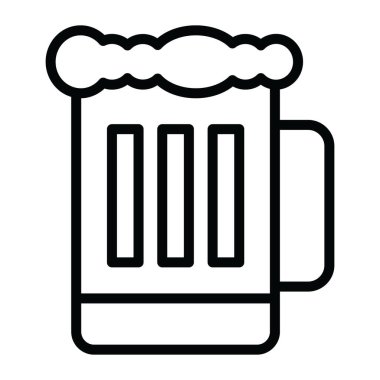 Bira bardağı simgesi, parti kutlama konsepti vektörü.