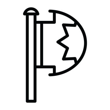 Düzenlenebilir satır tasarımı vektöründe savaş baltası simgesi 