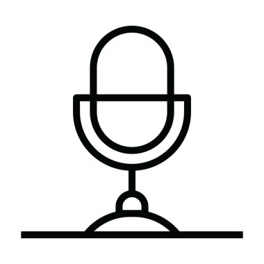 Ses kayıt mikrofonu, düzenlenebilir satır simgesi 