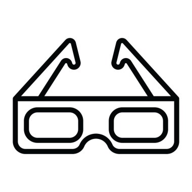 Vr gözlüklerinin düzenlenebilir vektör biçimi, satır simgesi tasarımı 