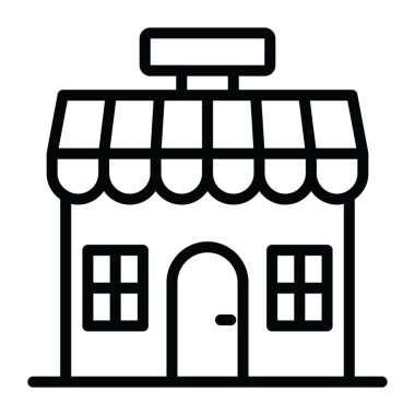 Dükkan simgesi biçimi, pazarın vektörü 