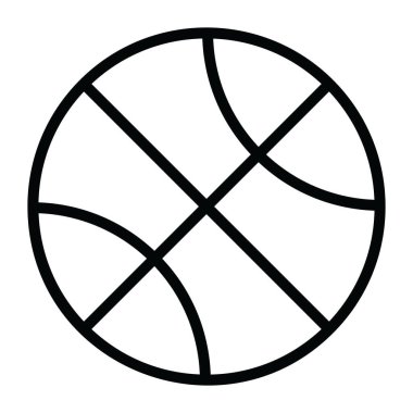 Modern çizgi tarzında spor topu ikonu, basketbol 