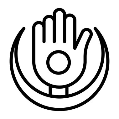 Bir trend din panjtan vektörü, çizgi simgesi 