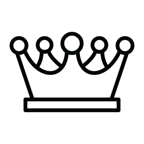Liniendesign Der Krone Zierkopfschmuck — Stockvektor