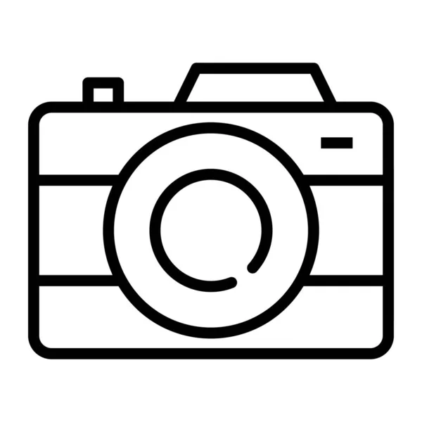 Φωτογραφική Μηχανή Εικονίδιο Φωτογραφικού Εξοπλισμού Στυλ Γραμμής — Διανυσματικό Αρχείο