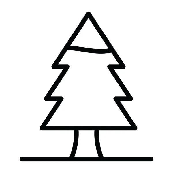 Basic Rgbxmas Tree Icon Design Line Icon Evergreen Tree — Stock Vector