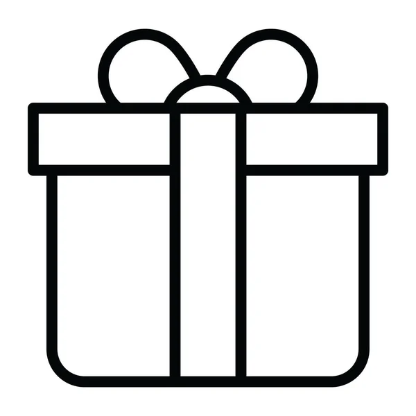 Sorpresa Regalo Paquete Vector Diseño Línea — Vector de stock