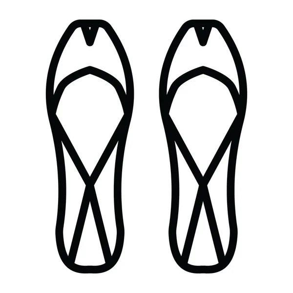 Traditioneller Stil Der Majori Ikone Schuhe — Stockvektor