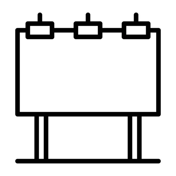 公共の媒体 看板のラインベクトルでの通知または発表 — ストックベクタ