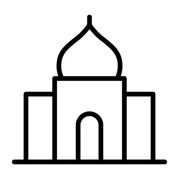 Mezquita Edificio Vector Icono Línea — Archivo Imágenes Vectoriales