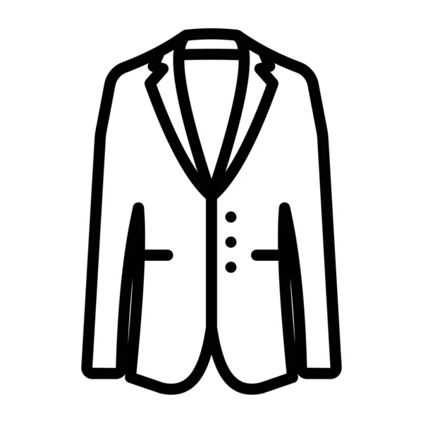 Hosszú Ruha Téli Borításhoz Hosszú Kabát Ikonja — Stock Vector