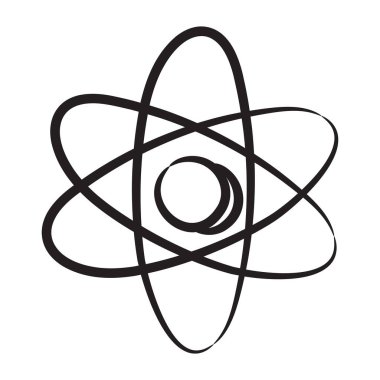 Bilim eğitimi ikonunu tasvir eden atom sembolü