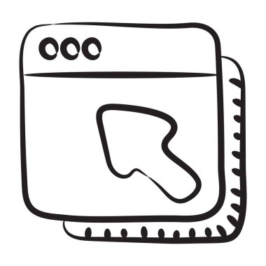 Web imleç simgesinin karalama tasarımı