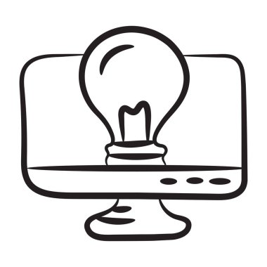 Yaratıcı eğitim simgesi, içerideki ampul 