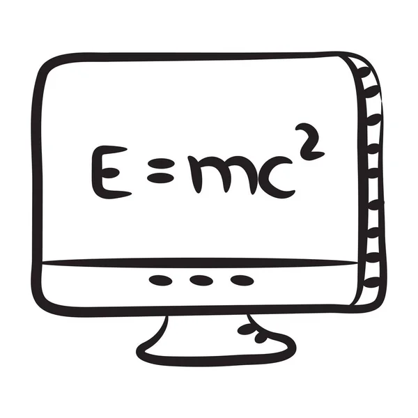 涂鸦矢量设计中的物理教育图标 — 图库矢量图片