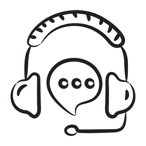 Ακουστικά Φούσκα Ομιλίας Εικονίδιο Εξυπηρέτησης Πελατών — Διανυσματικό Αρχείο