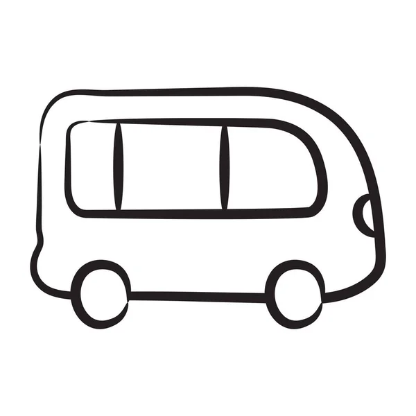 Піктограма Шкільного Фургона Каракулі Який Можна Змінити — стоковий вектор