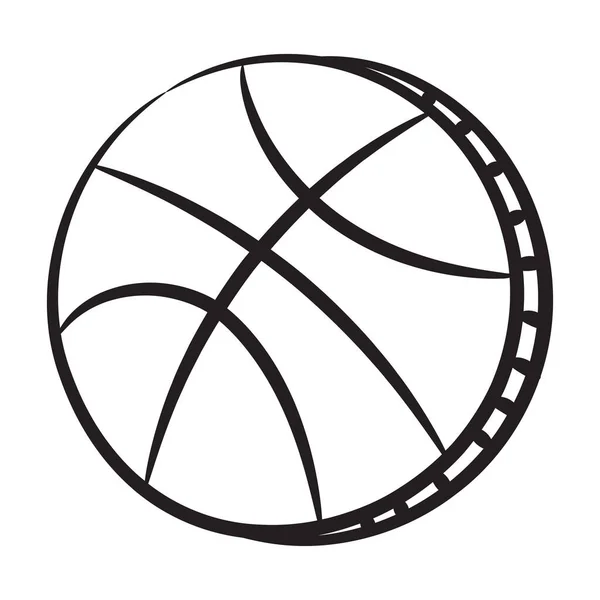 现代涂鸦风格的篮球传送器 体育器材 — 图库矢量图片