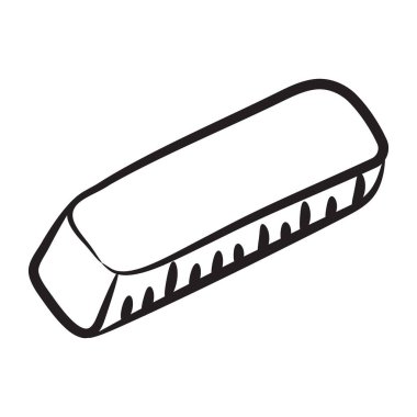 Silginin bir simge tasarımı, düzenlenebilir modaya uygun bir vektör 