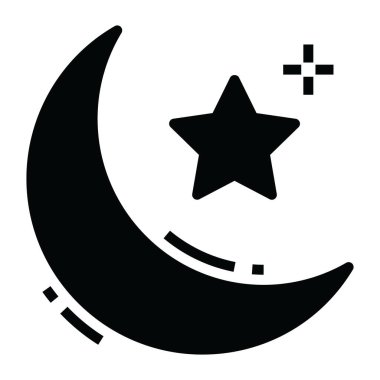 Yıldız içeren temel RGBMoon, hilal simgesi biçimi