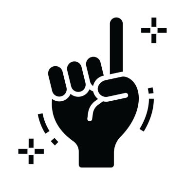 Temel RGBFinger işaret el hareketi, dolu Allah stili bir kavram simgesidir