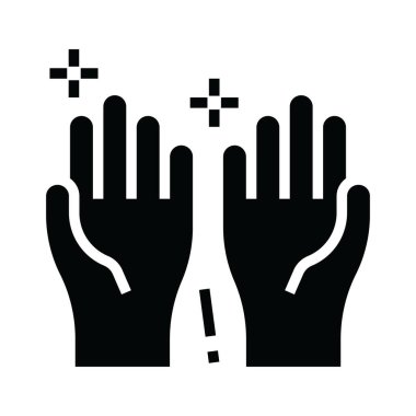 Temel dua eden eller simgesi, doldurulmuş vektör tasarımı