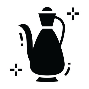 Dallah ikonu kavramına sahip bir tencere. 