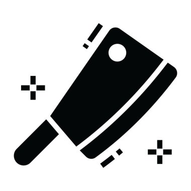 Kasap bıçağı tasarım simgesi, düzenlenebilir vektör. 