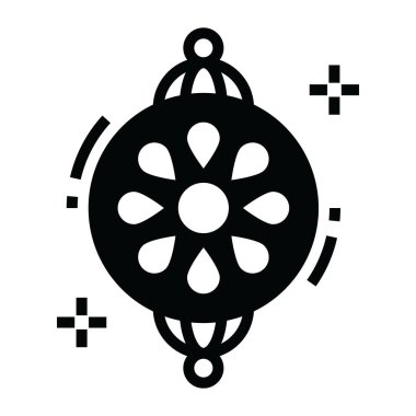 Kurgulanabilir dekorasyon süsleme simgesi tasarımı