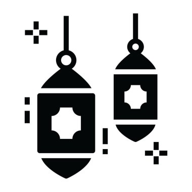 Kabartma biçiminde taşınabilir ışık simgesi, fener vektörü 