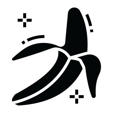 Soyulmuş muz simgesinin tam vektör tasarımı