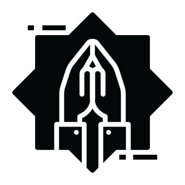 Dua eden el simgesi tam biçiminde, üzgünüm sembol 