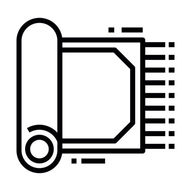 Satır vektör tasarımında bir dua mat simgesi 