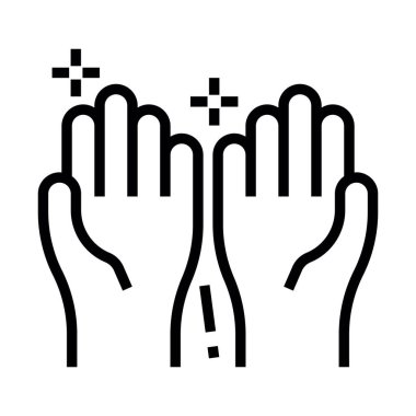 Dua eden eller konser simgesi, satır vektör tasarımı