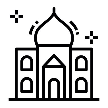 Müslümanlar için ibadet yeri, modern, düzenlenebilir bir cami. 