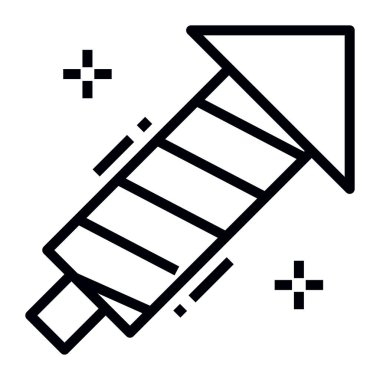 Kutlama roketi taşıyıcısının çizgi tasarımı 