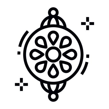 Asma süsleme simgesinin düzenlenebilir satır tasarımı