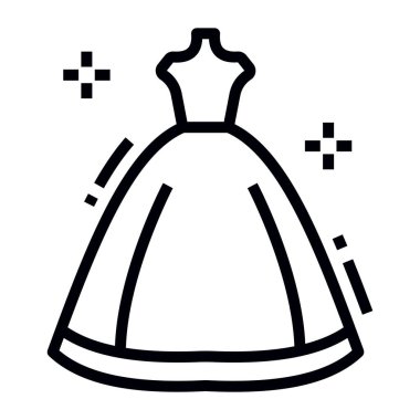 Basit. Güzel bir çocuk giyimi, elbise ikonu.