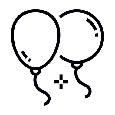 çizgi dekoratif parti balonları vektör biçimi 