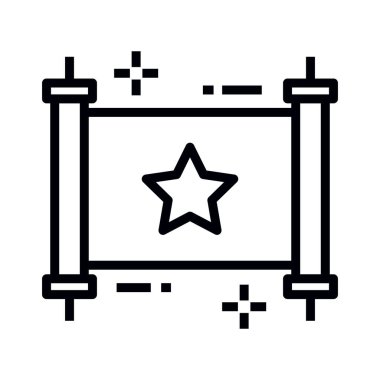 Satır dizaynında kaydırma harfinin simgesi 