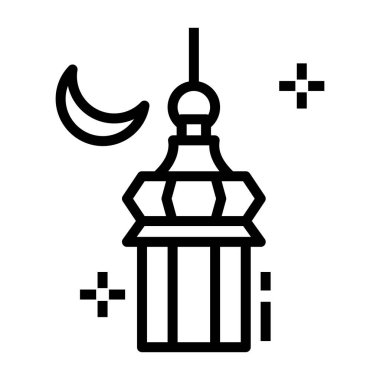 Temel dekoratif süsleme dizaynı, fener simgesi ile yıldız