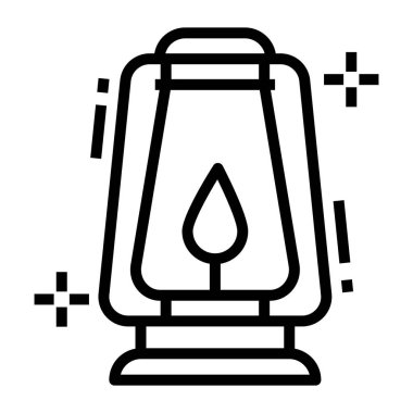Bir taşınabilir ışık, vektör satırında fener simgesi