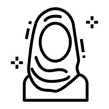 Müslüman kadını temsil eden tesettürlü bir kız veya tesettürlü kız simgesi