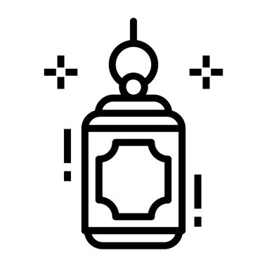 Bir taşınabilir ışık, vektör satırında fener simgesi