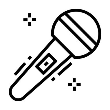 Mikrofon, satır simgesinde şarkı konsepti