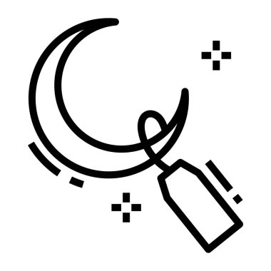 Ramazan satış simgesinin kavramsal çizgi tasarımı