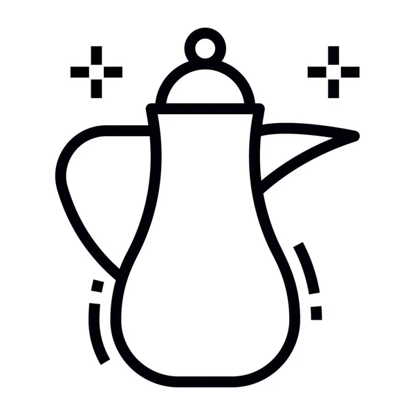 一个有柄的壶 茶壶图标的概念 — 图库矢量图片