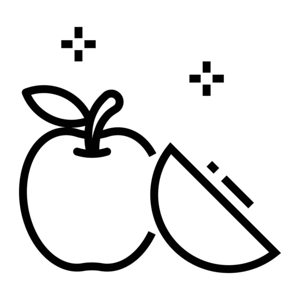 Apple Symbol Linienvektordesign — Stockvektor